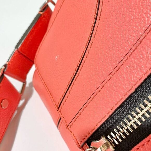 Milly coral leather statement zipper shoulder bag - Picture 7 of 16